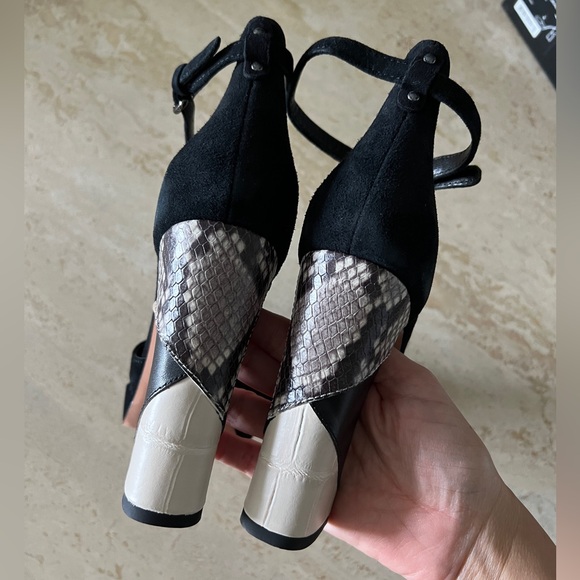 NIB Coach chrystie patchwork platform heels size 7 - Picture 6 of 8